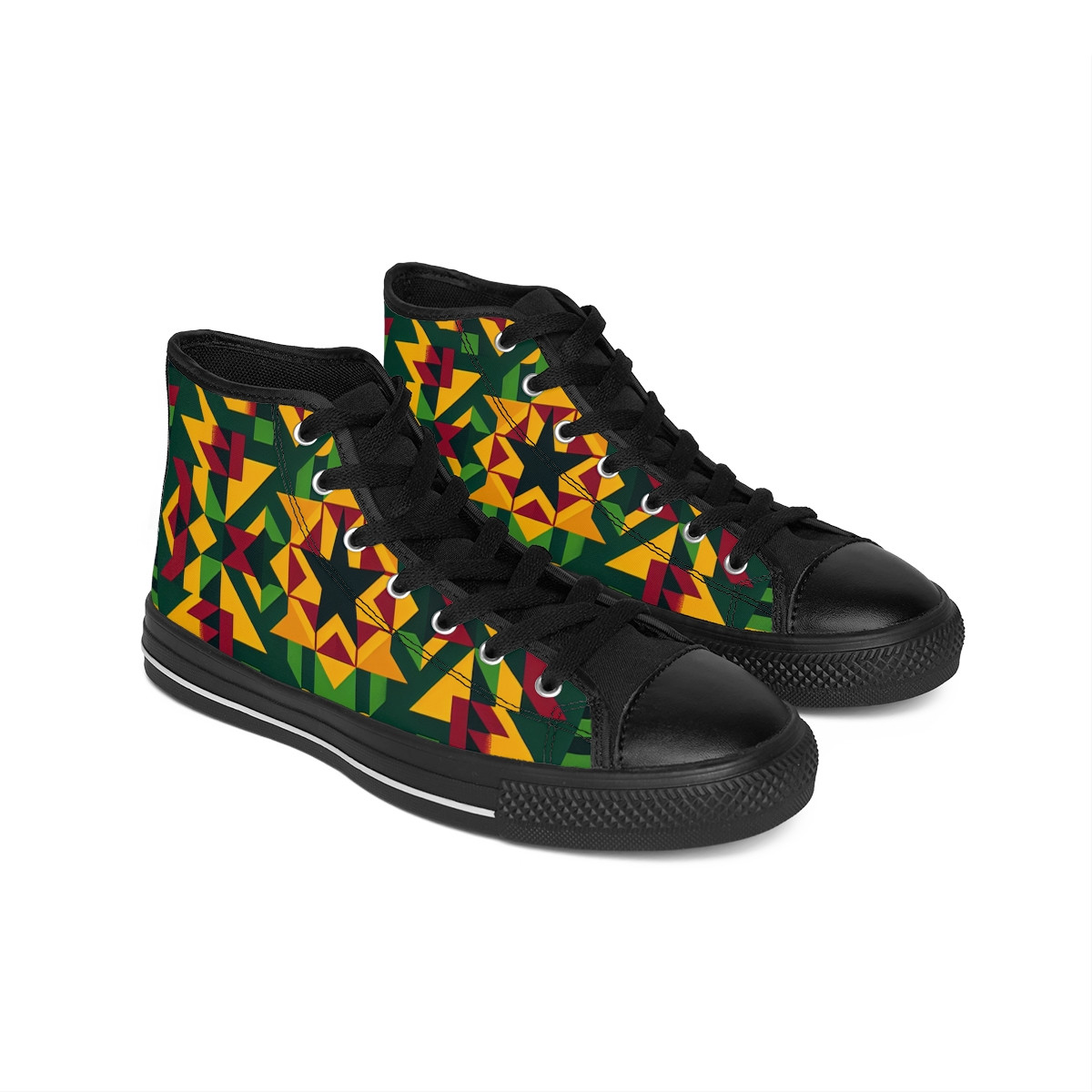 "AfroEchelon Kente Kicks" - Women's Classic Sneakers