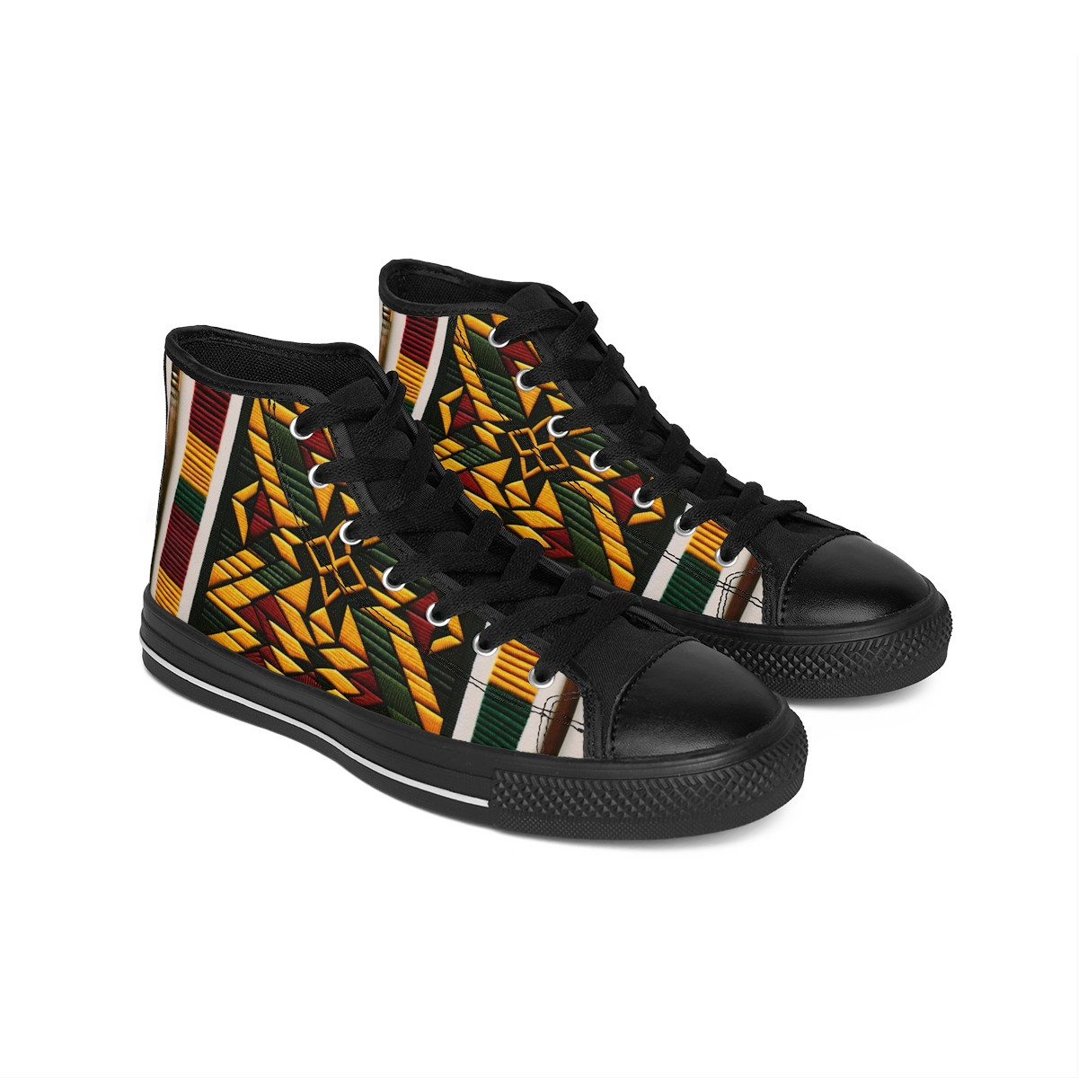 "AfricanaStride Kente Kicks" - Men's Classic Sneakers