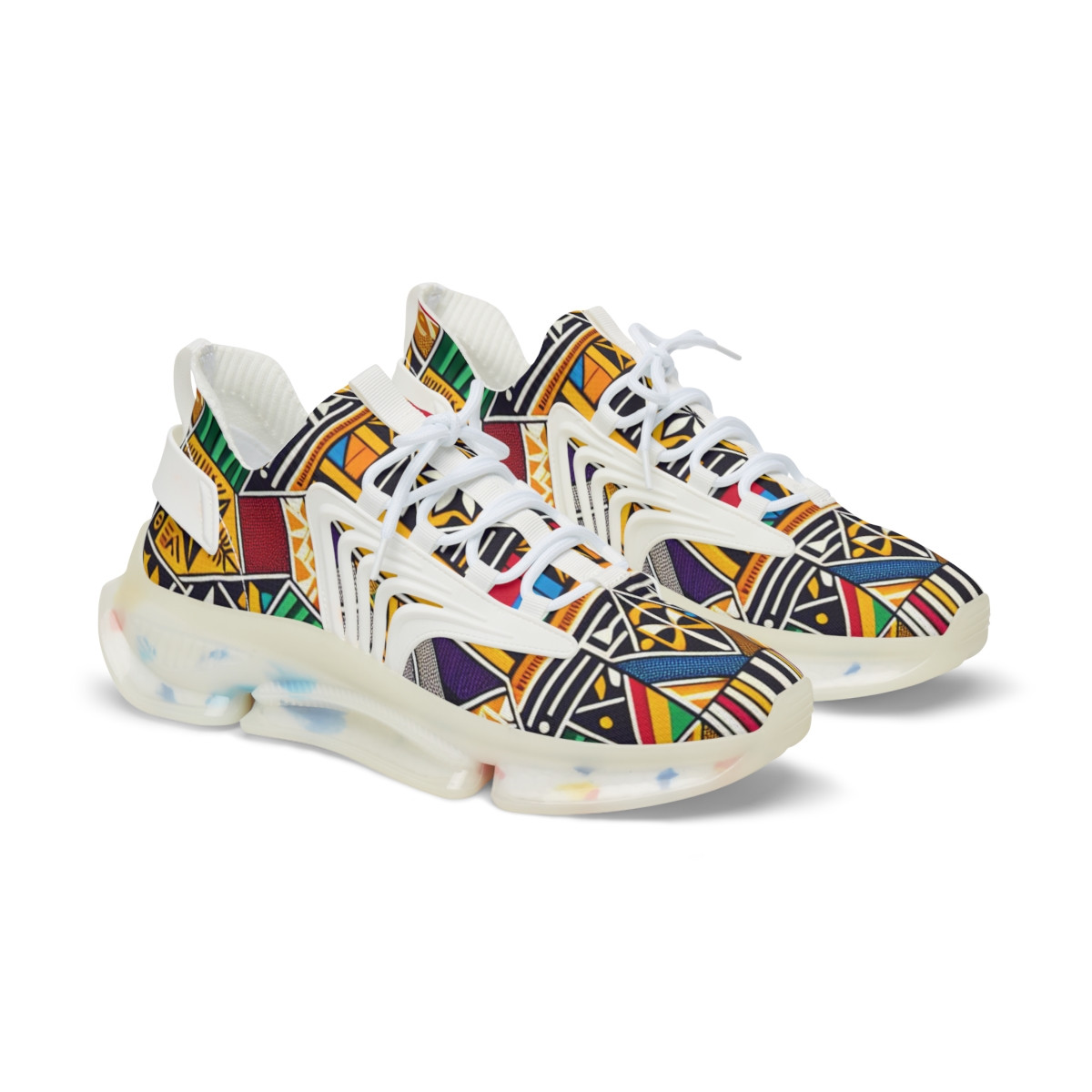 "AfroVibe Kente Kicks" - Men's Mesh Sneaker