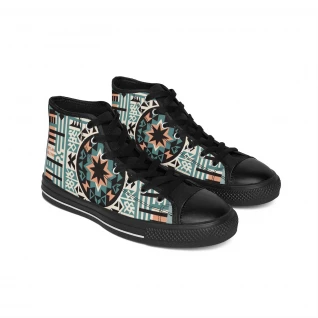 "AfroRhythm Kente Kicks" - Men's Classic Sneakers