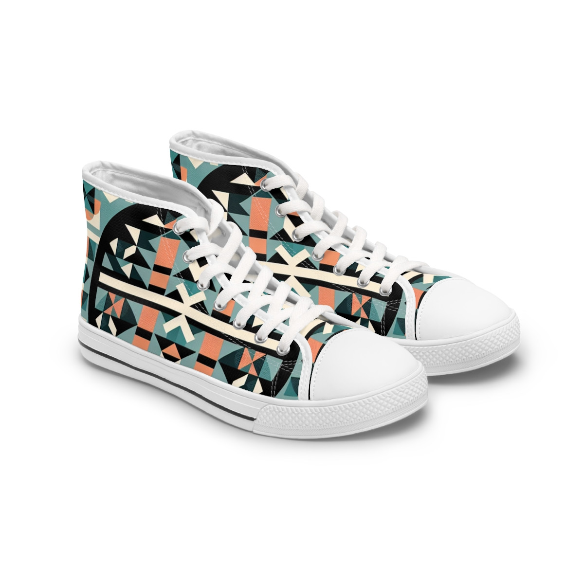 "KenteKicks: Afro-fusion Sneaker Sensations" - Womn's High top Sneakers