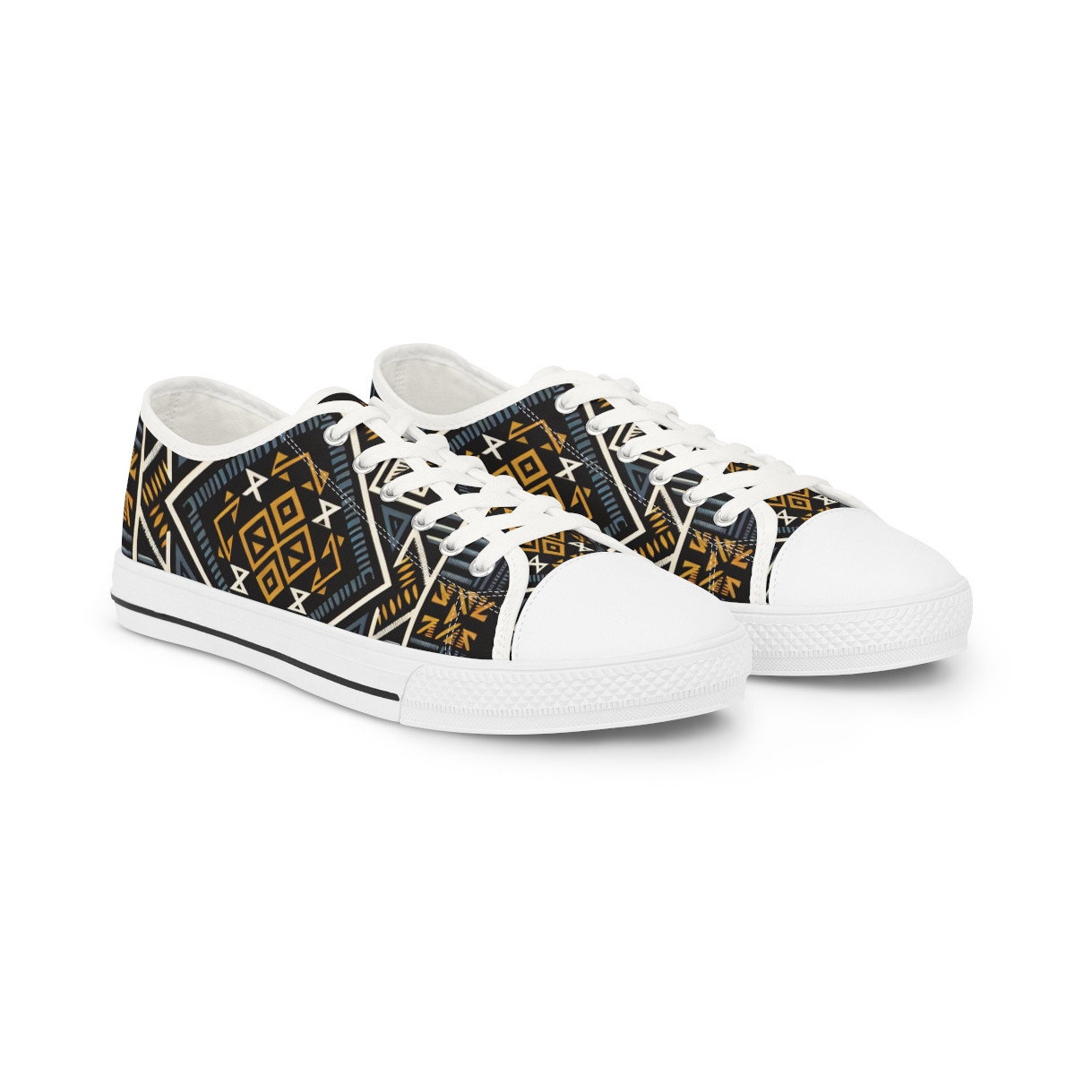 "AfroRhythm Kente Kicks" - Men's Lowtop Sneakers