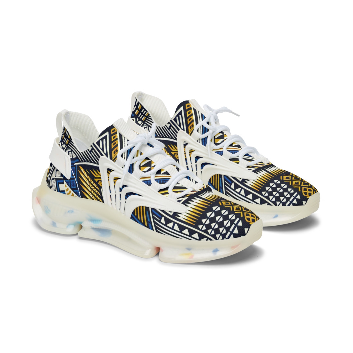 "HeritageStride Kente Kicks" - Women's Mesh Sneaker