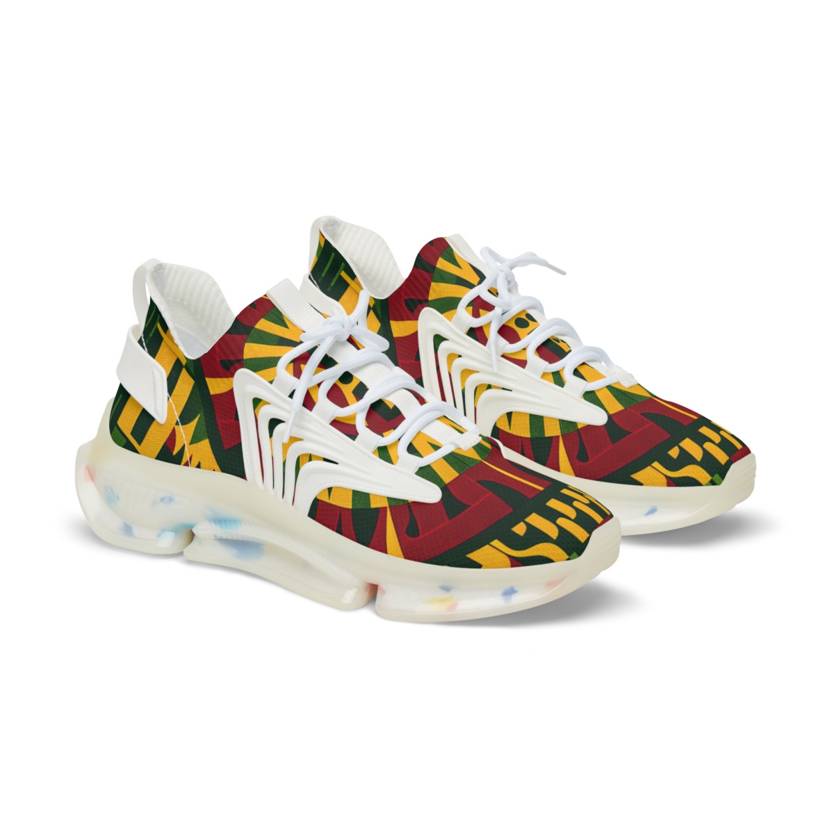 "AfroStride Kente Kicks" - Men's Mesh Sneaker