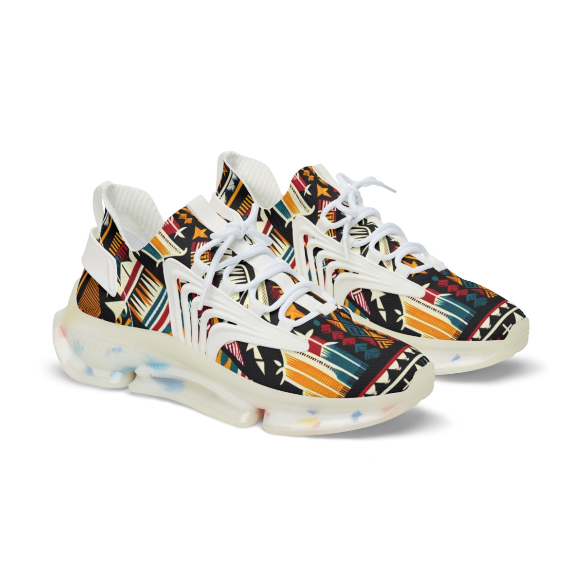"AfroFusion Kente Kicks" - Men's Mesh Sneaker