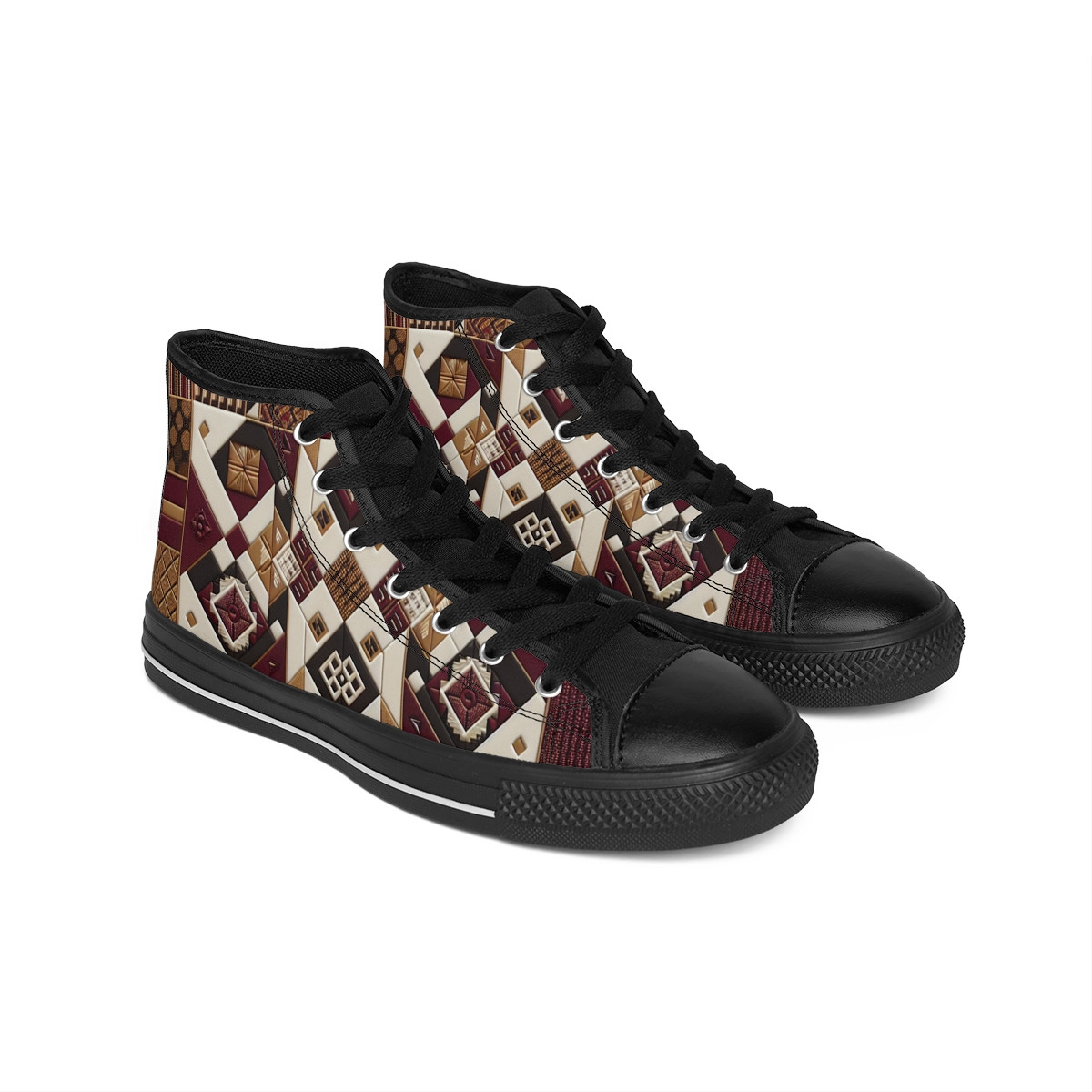 "Heritage Stride Kente Kicks" - Men's Classic Sneakers