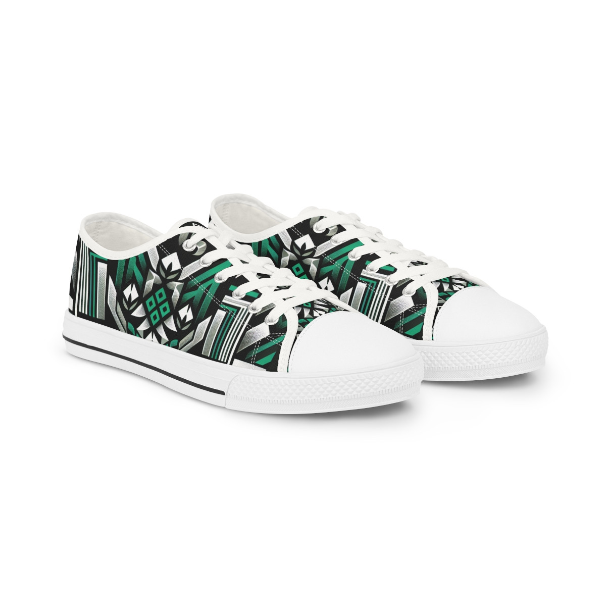 "KenteGroove Afrocentric Sneakers" - Men's Lowtop Sneakers