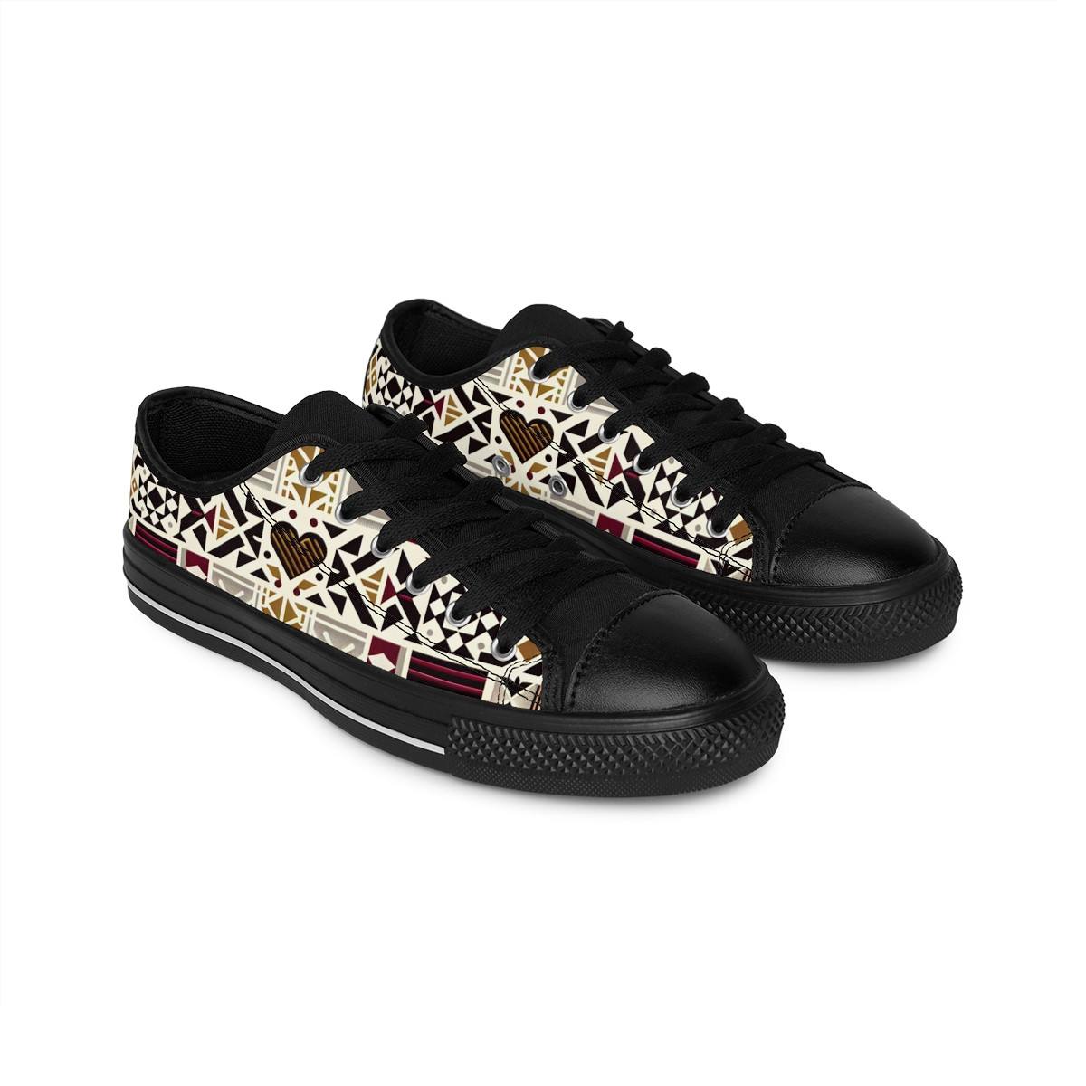 "AfroDynasty Kente Kicks" - Women's Sneakers