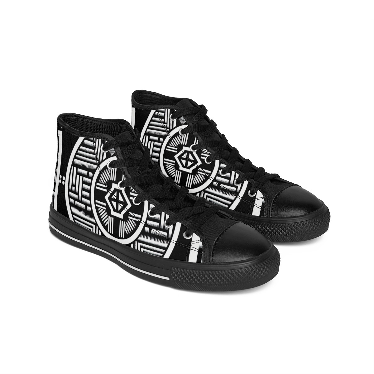 "Kente Kaleidoscope Kicks" - Women's Classic Sneakers