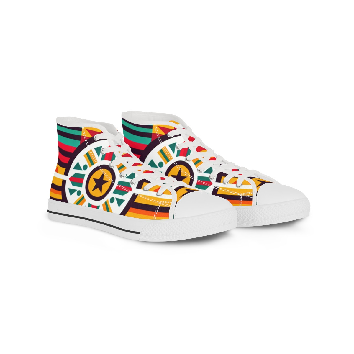 AfroFusion Kente Kicks - Men's High top Sneakers