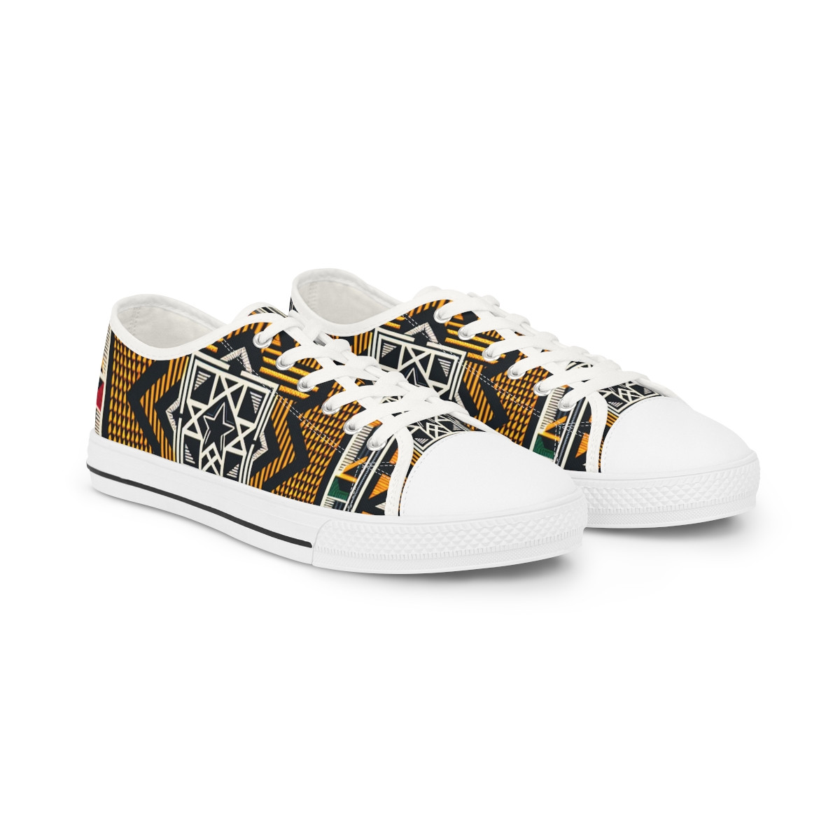"AfroPulse Kente Kicks" - Men's Lowtop Sneakers