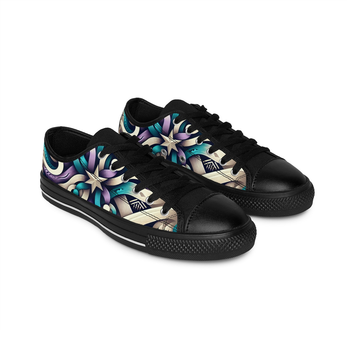 "ColorRush Kente Kicks" - Women's Sneakers
