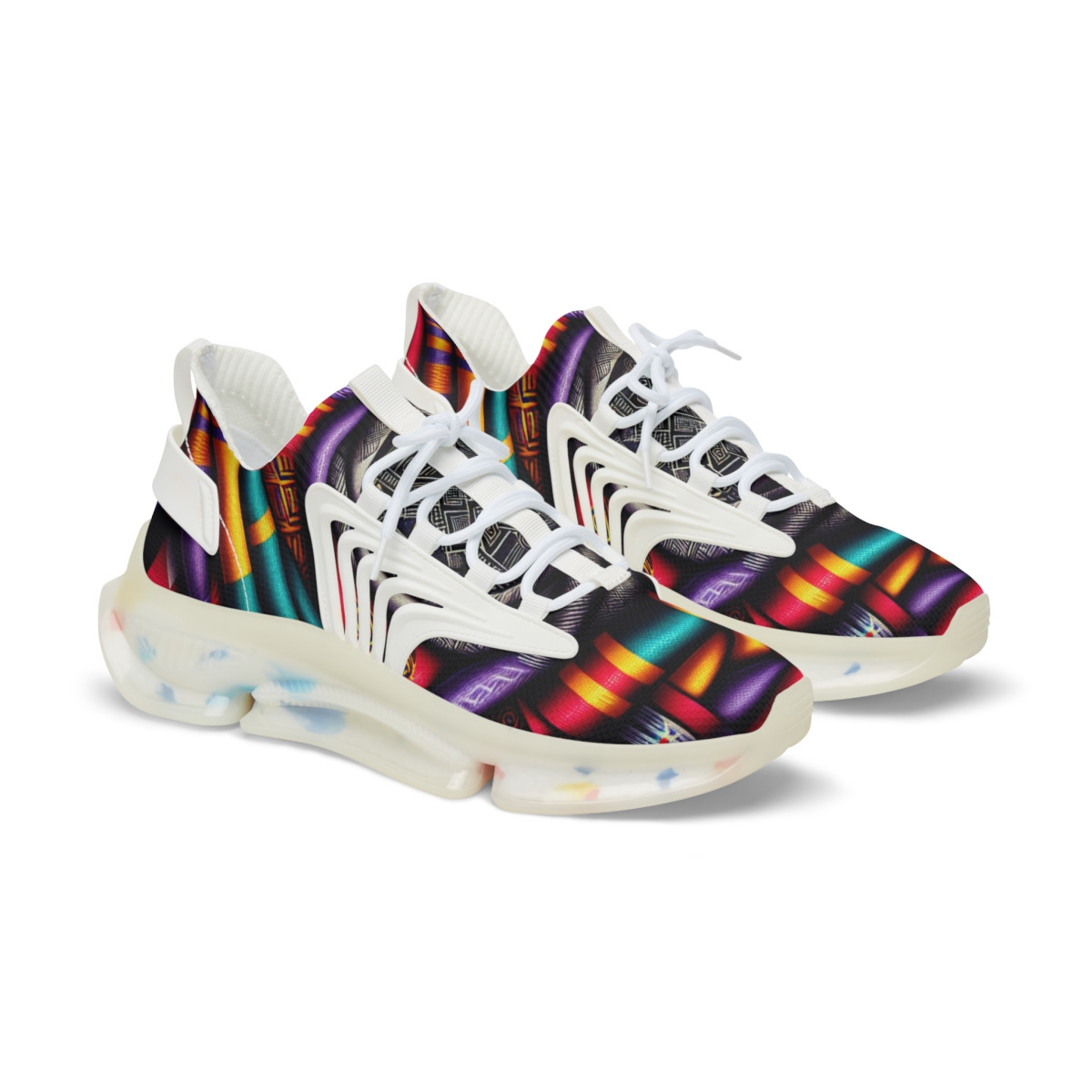 "AfroStride Kente Kicks" - Men's Mesh Sneaker