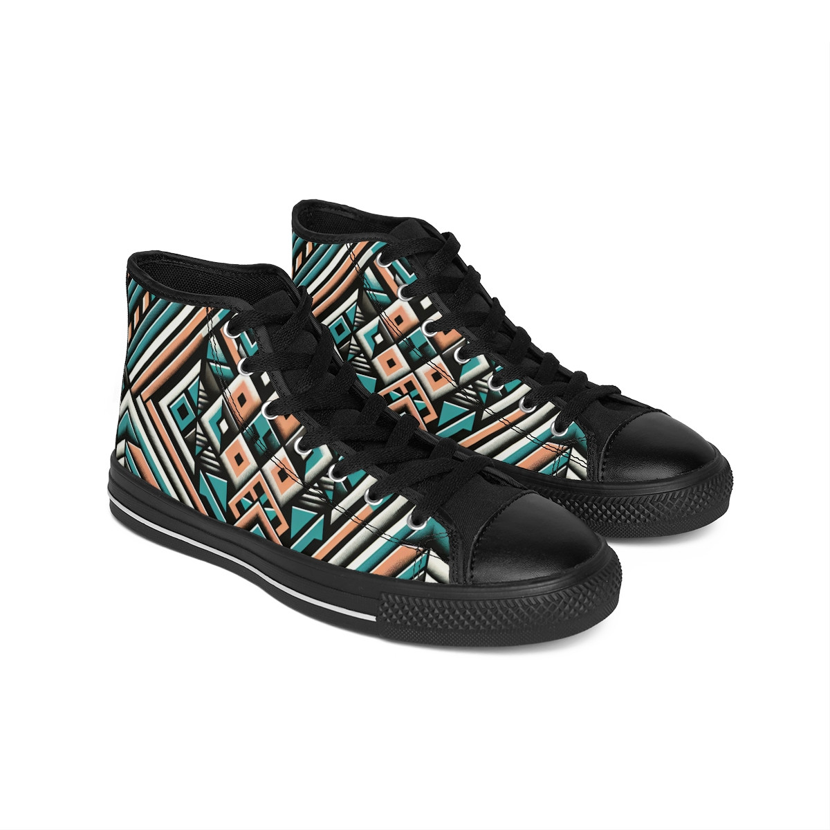 "HeritageStride Kente Kicks" - Women's Classic Sneakers