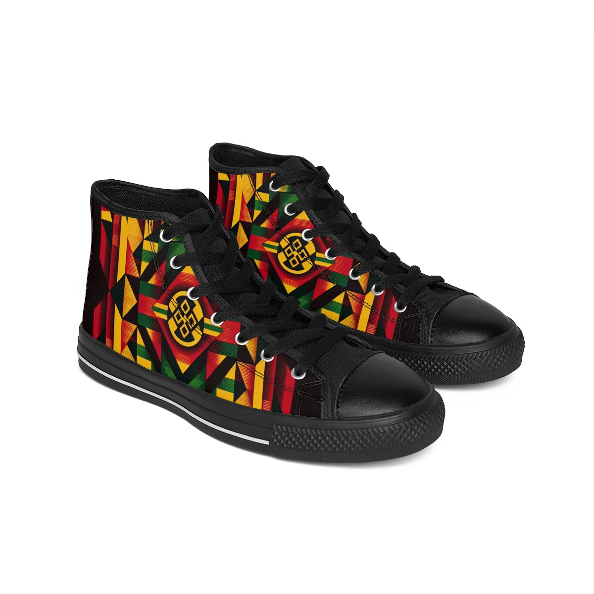 "Kente Kickoff Oasis" - Women's Classic Sneakers