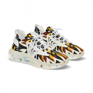 "HeritageStride: AfroFusion Kente Sneakers" - Men's Mesh Sneaker