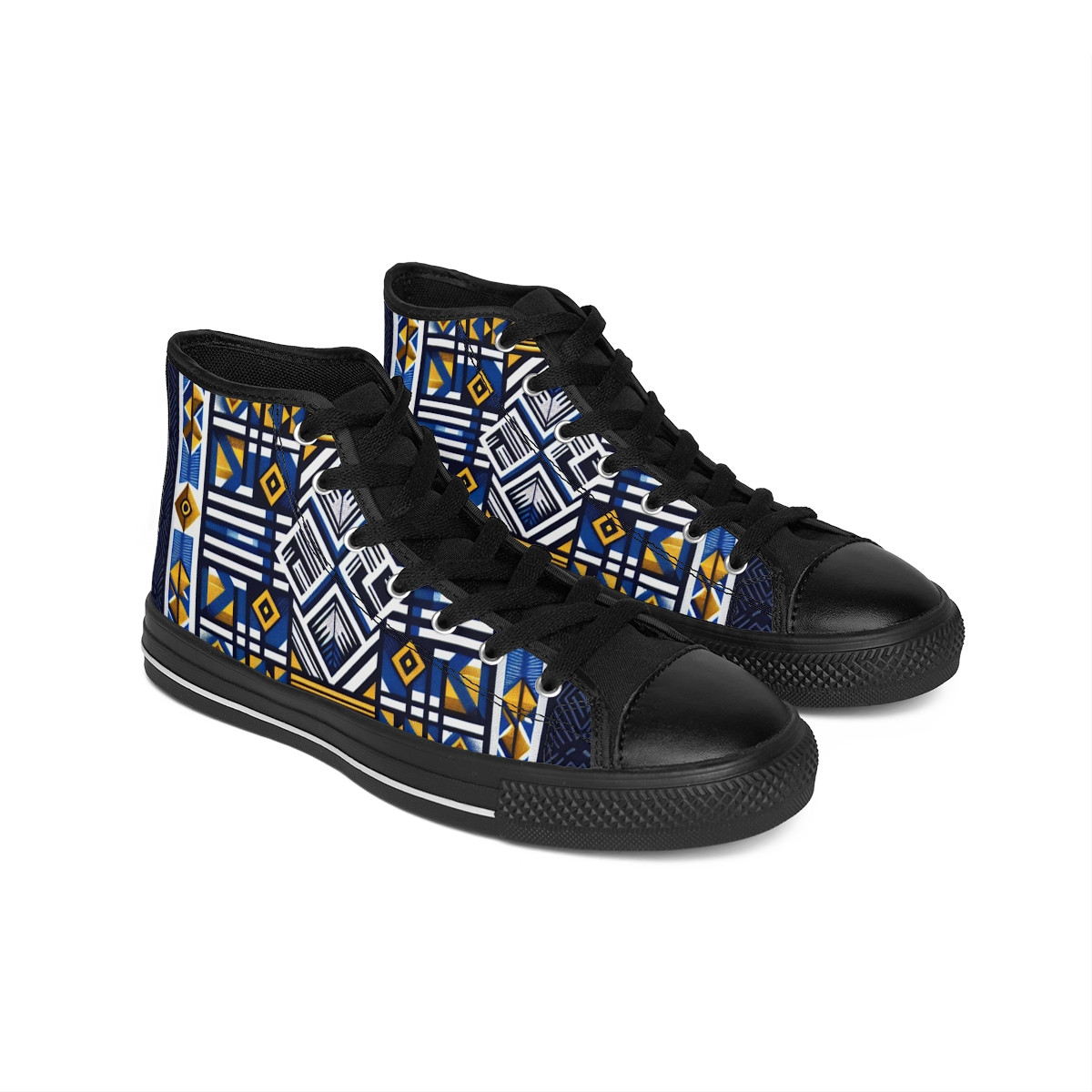 "AfroStride Kente Kicks" - Men's Classic Sneakers