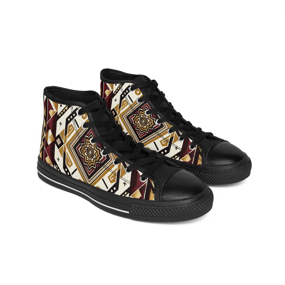 "AfroFusion Kente Kicks" - Men's Classic Sneakers