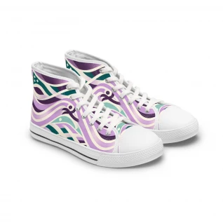 "AfroStride Kente Kicks" - Womn's High top Sneakers