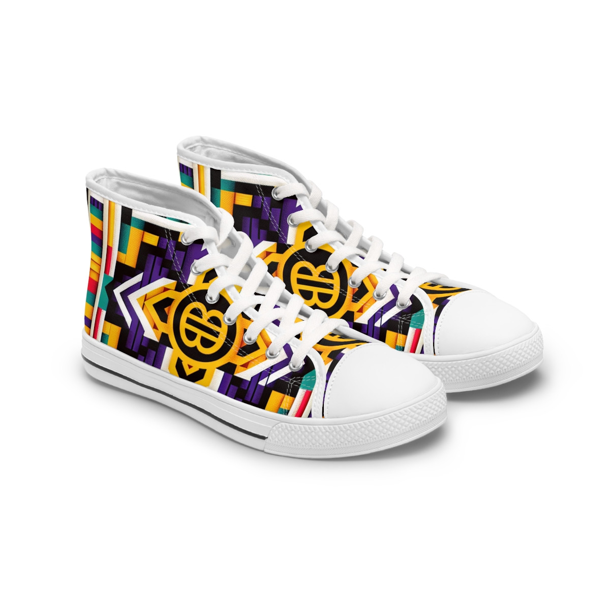 "AfroPulse KenteKicks" - Womn's High top Sneakers