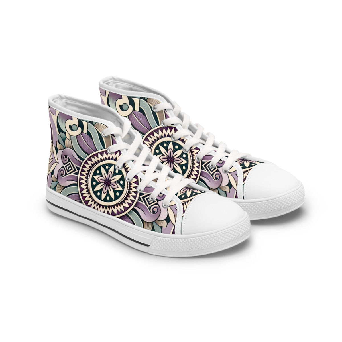 "AfroStride Kente Kicks" - Womn's High top Sneakers