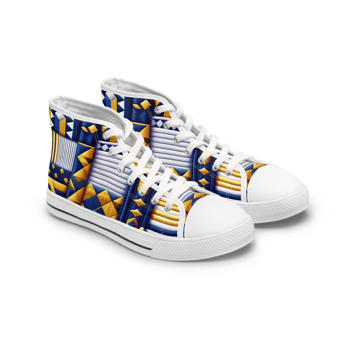"HeritageStride Kente Kicks" - Womn's High top Sneakers