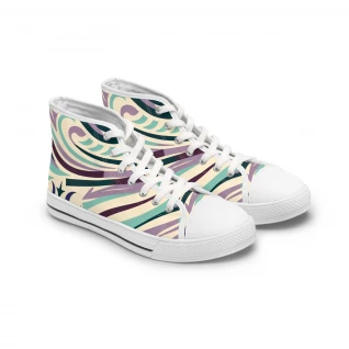 "AfroVogue Kente Kicks" - Womn's High top Sneakers