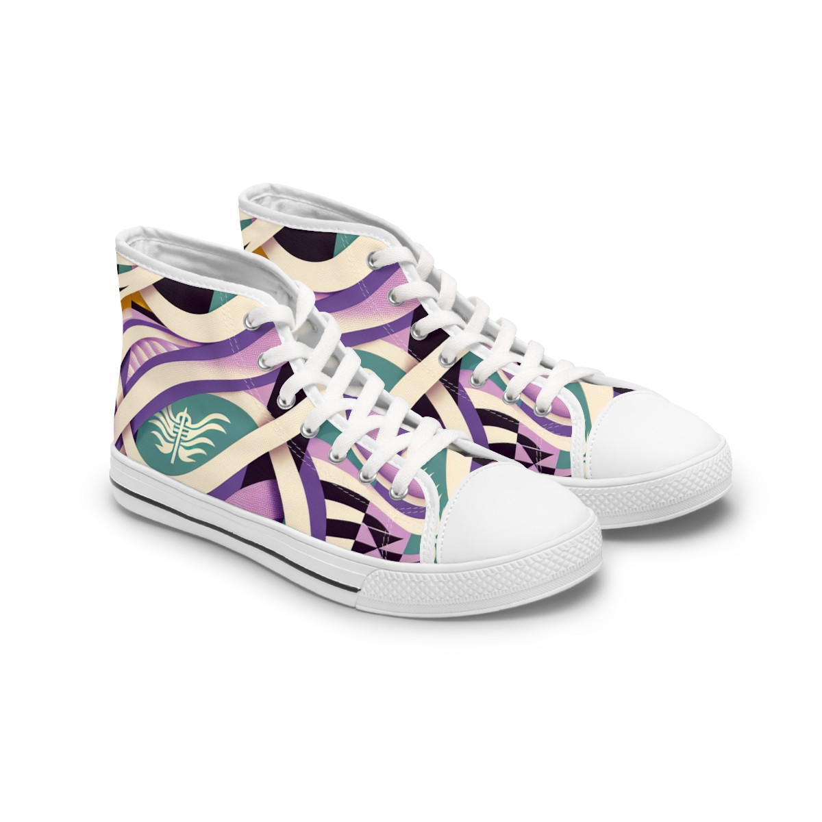 "AfroVibe Kente Kicks" - Womn's High top Sneakers