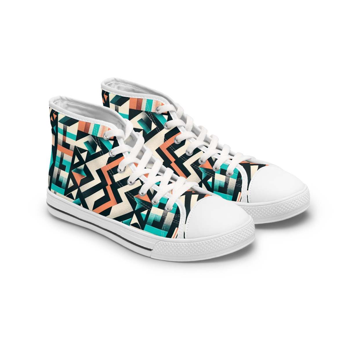 "AfroStride Kente Kicks" - Womn's High top Sneakers