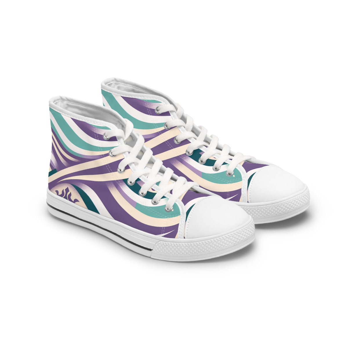 "Kente Kicks: Stride in Style" - Womn's High top Sneakers