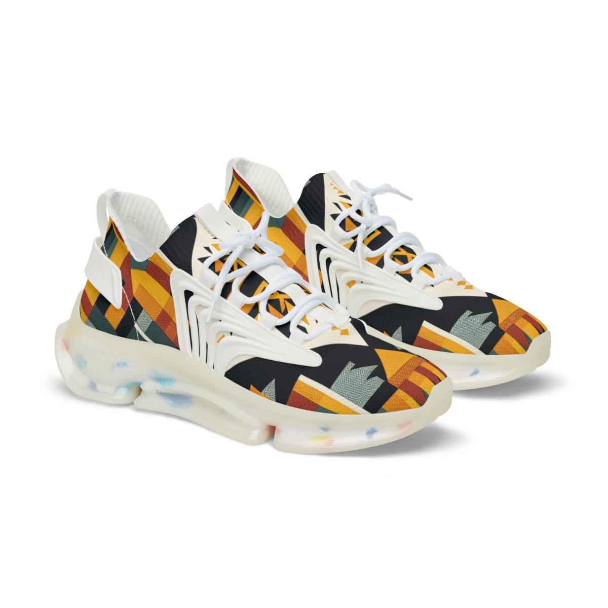 "AfroVibes Kente Kicks" - Men's Mesh Sneaker