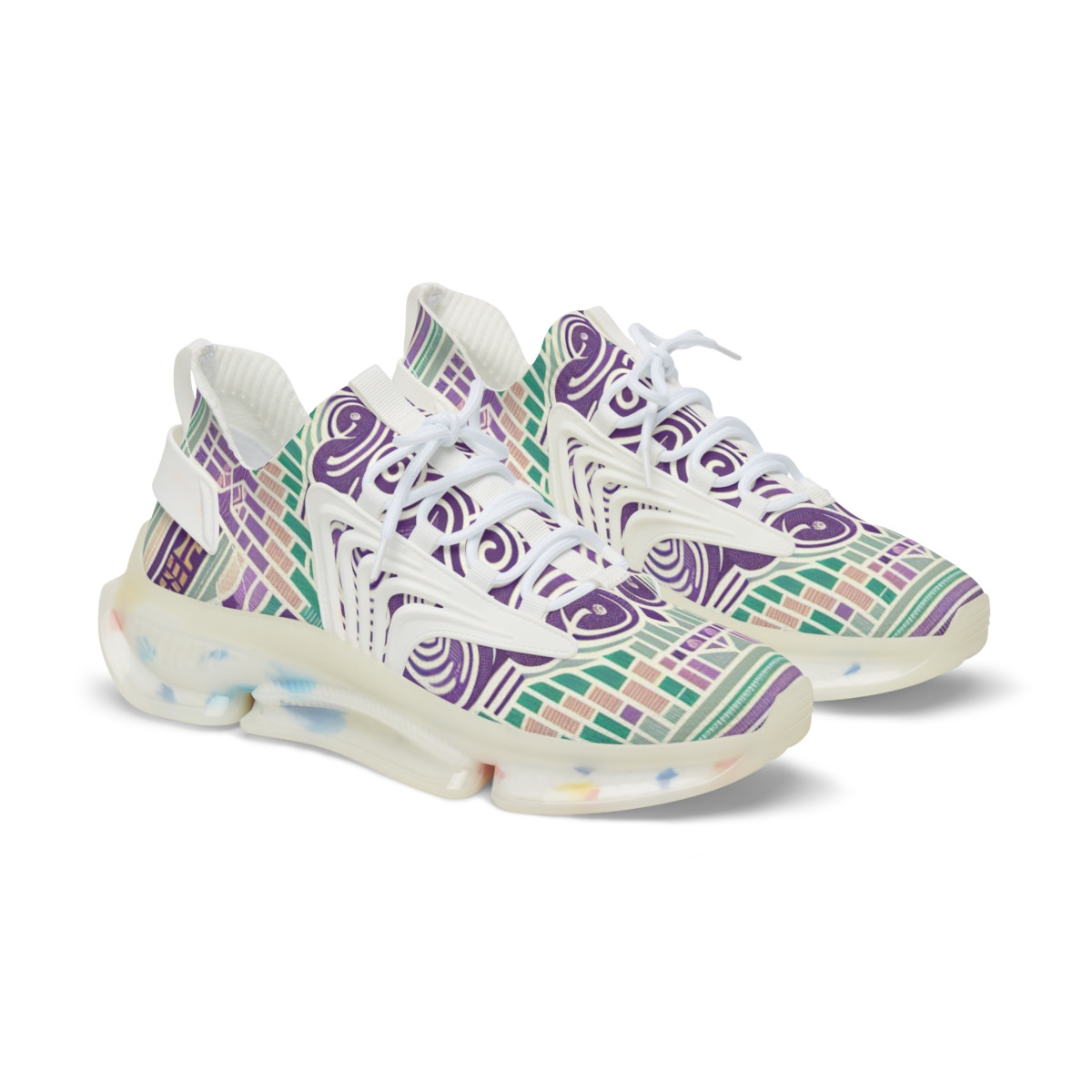 "Heritage Stride: AfroFusion Kente Kicks" - Men's Mesh Sneaker