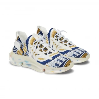 "AfroVibes Kente Kicks" - Women's Mesh Sneaker