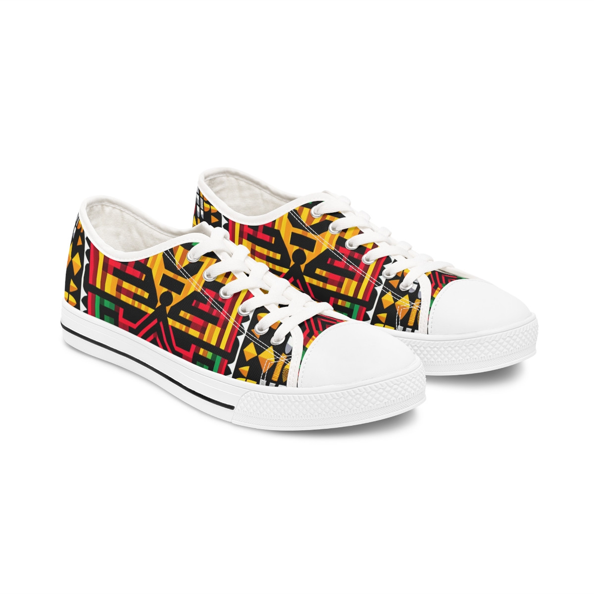 AfroStride Kente Kicks - Women's Lowtop Sneakers