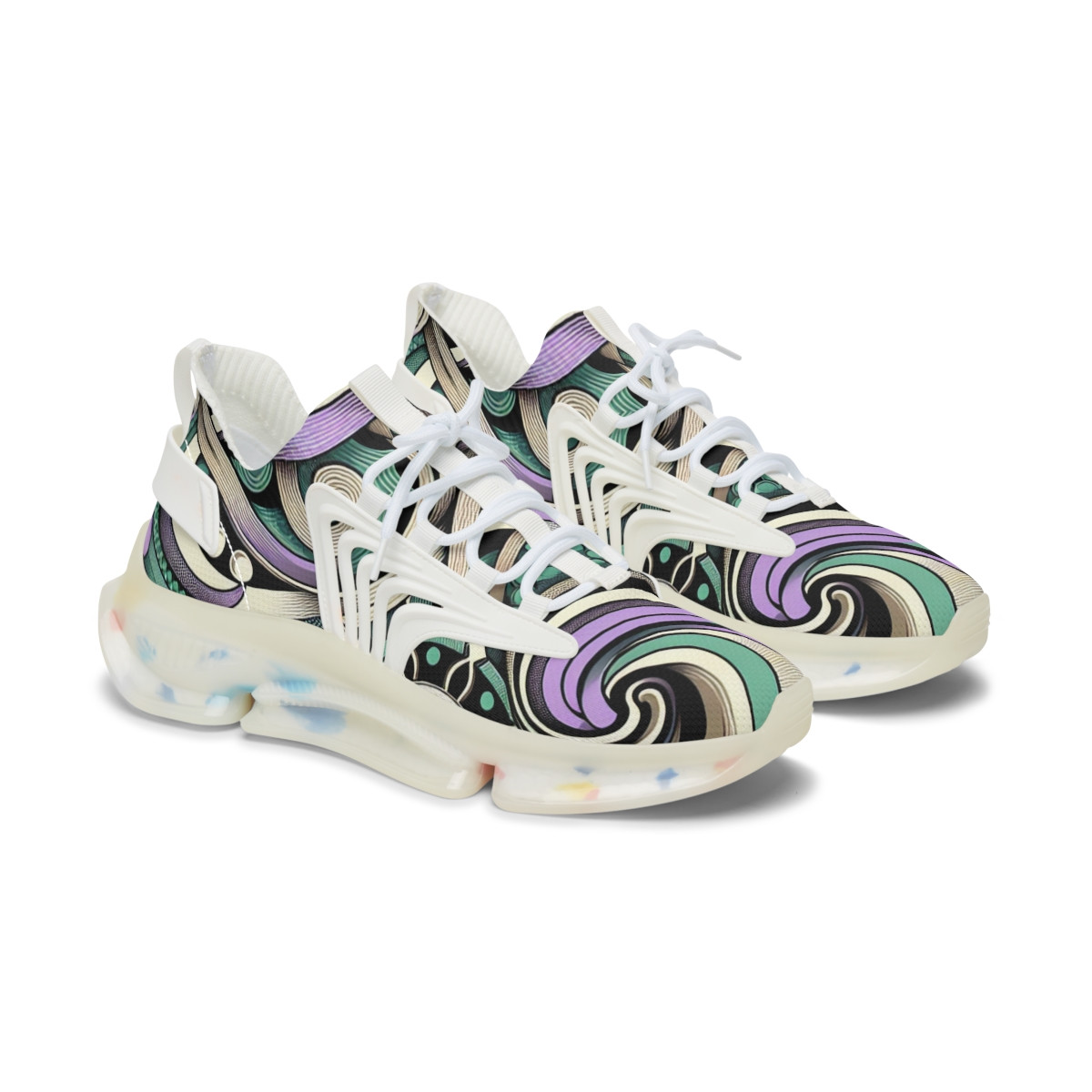 "AfroStride Kente Kicks" - Women's Mesh Sneaker