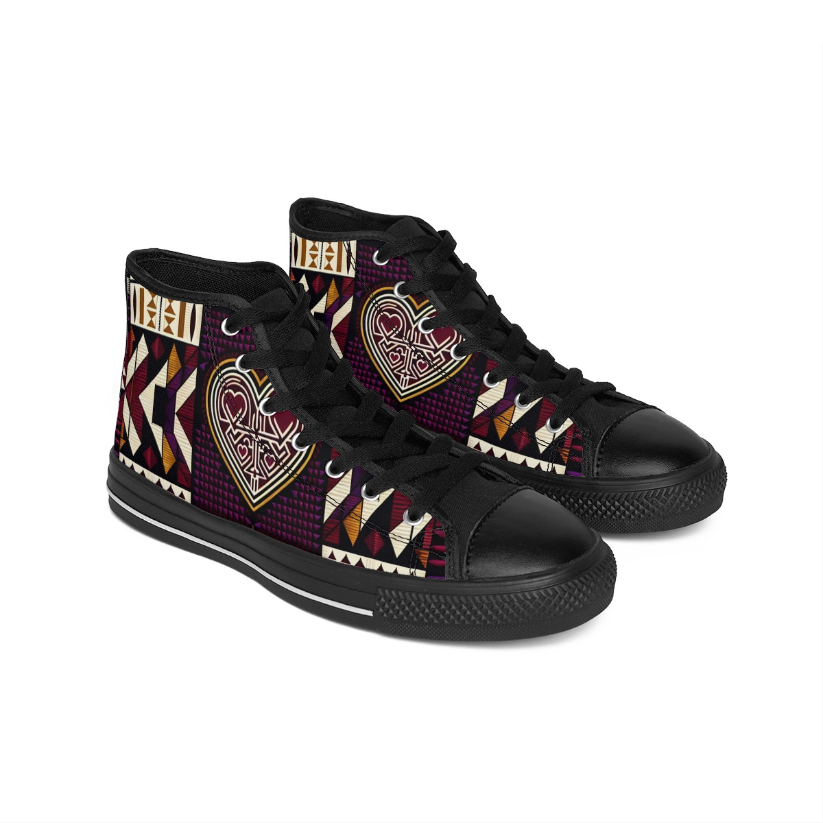 "AfroFusion Kente Kicks" - Men's Classic Sneakers