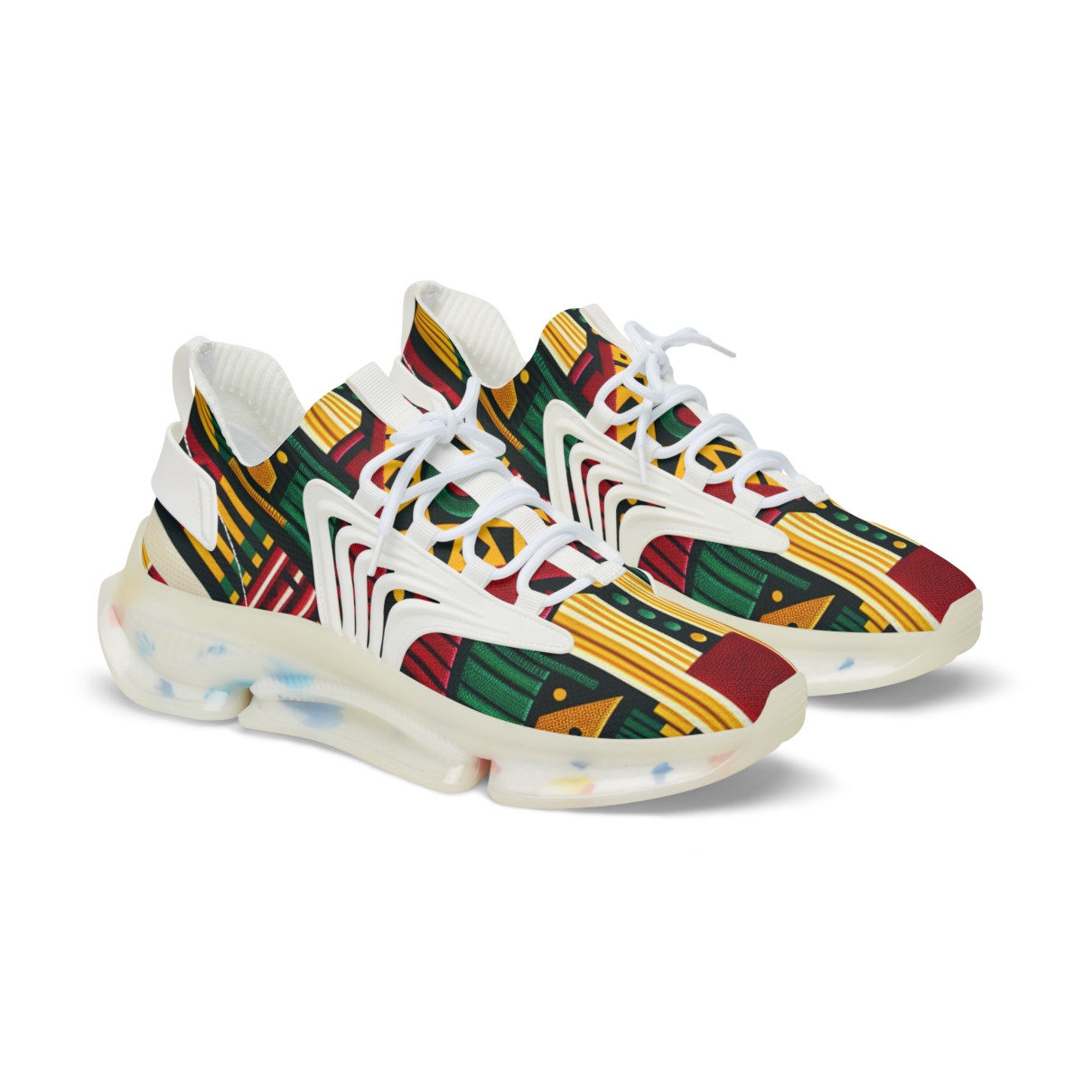 "AfroFusion Kente Kicks" - Men's Mesh Sneaker