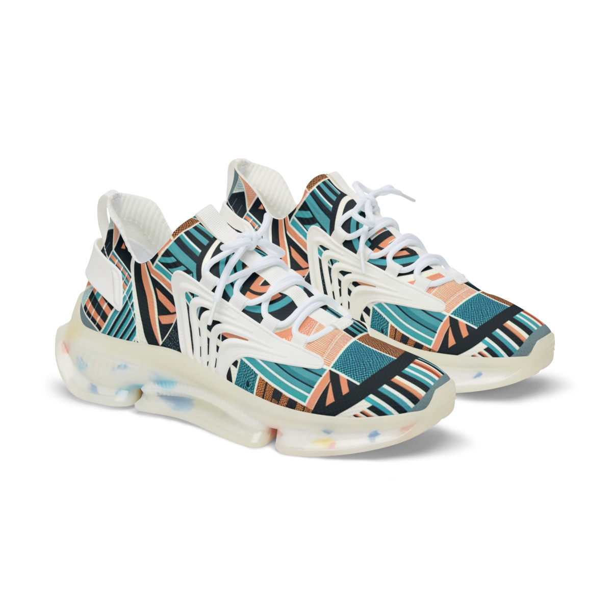 "AfroPulse Kente Kicks" - Men's Mesh Sneaker