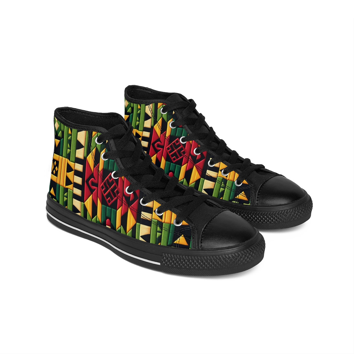"AfroStride Kente Kicks" - Men's Classic Sneakers