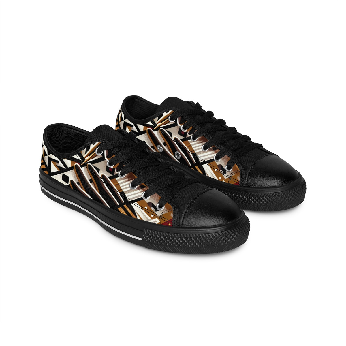 "AfroRhythm Kente Kicks" - Women's Sneakers