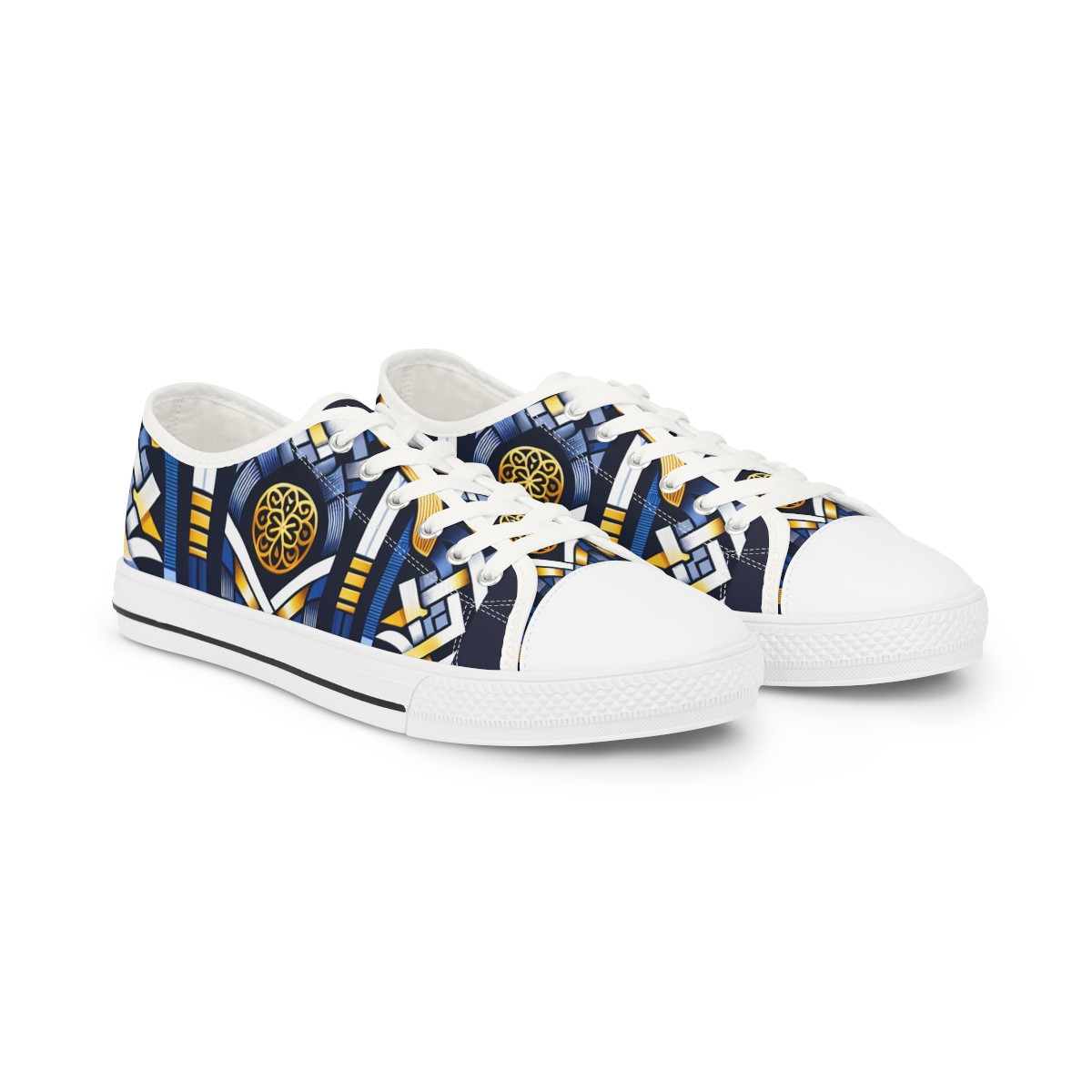 "AfroRhythm Kente Kicks" - Men's Lowtop Sneakers
