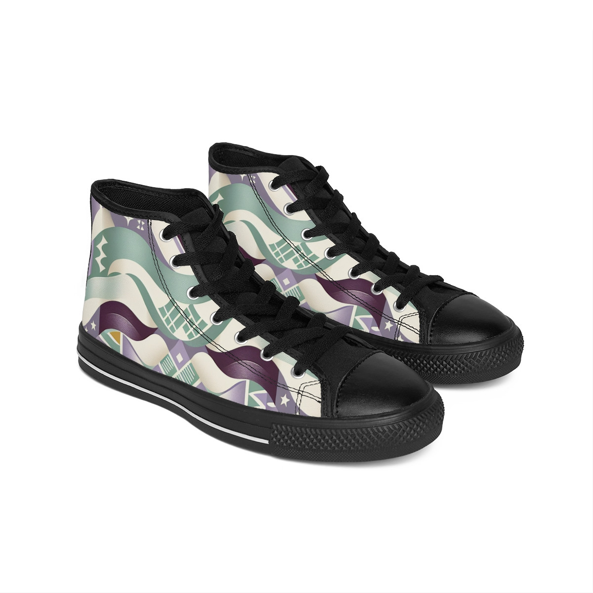 "AfroStride Kente Kicks" - Women's Classic Sneakers