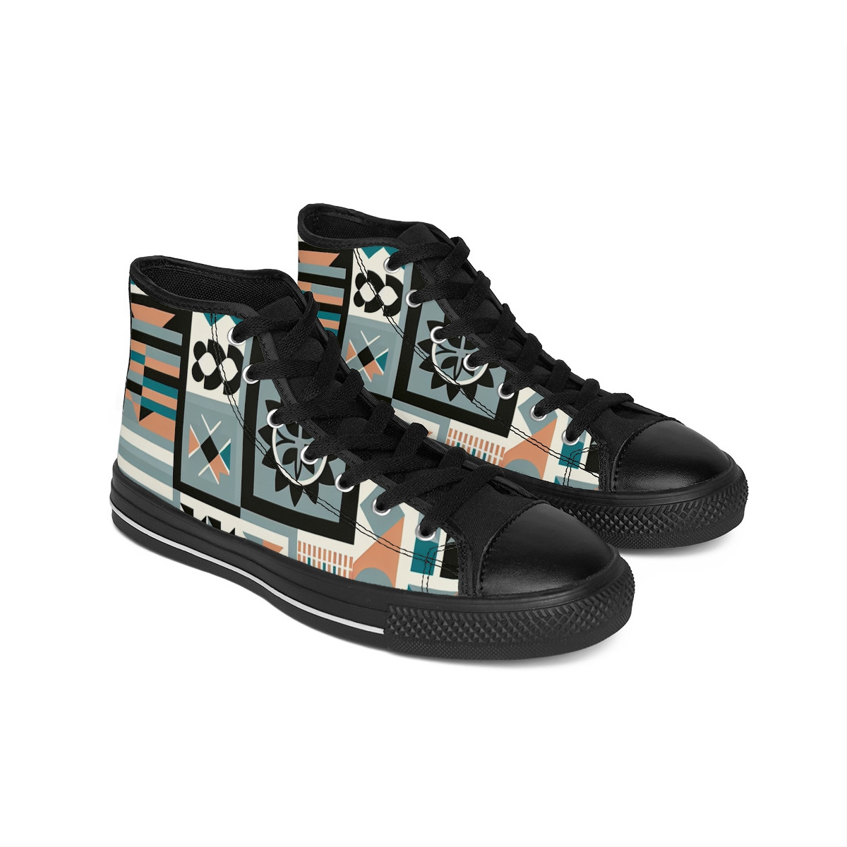 "AfroFusion Kente Kicks" - Women's Classic Sneakers