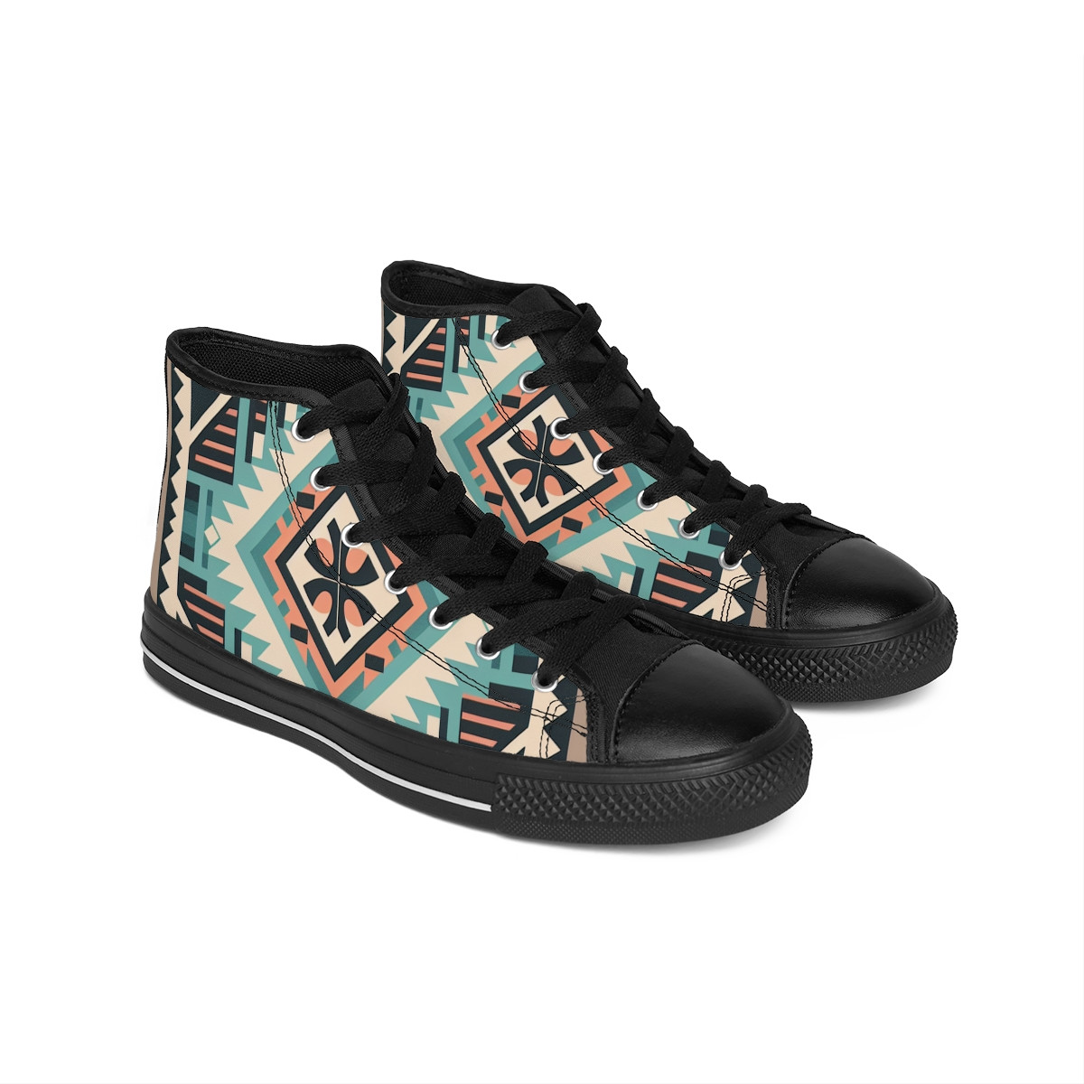 "AfroStride: Kente Kaleidoscope Kicks" - Men's Classic Sneakers