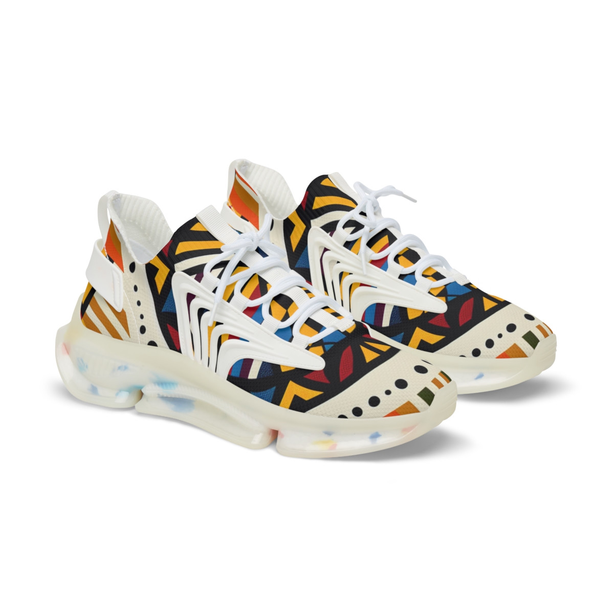"AfroElegance Kente Kicks" - Men's Mesh Sneaker