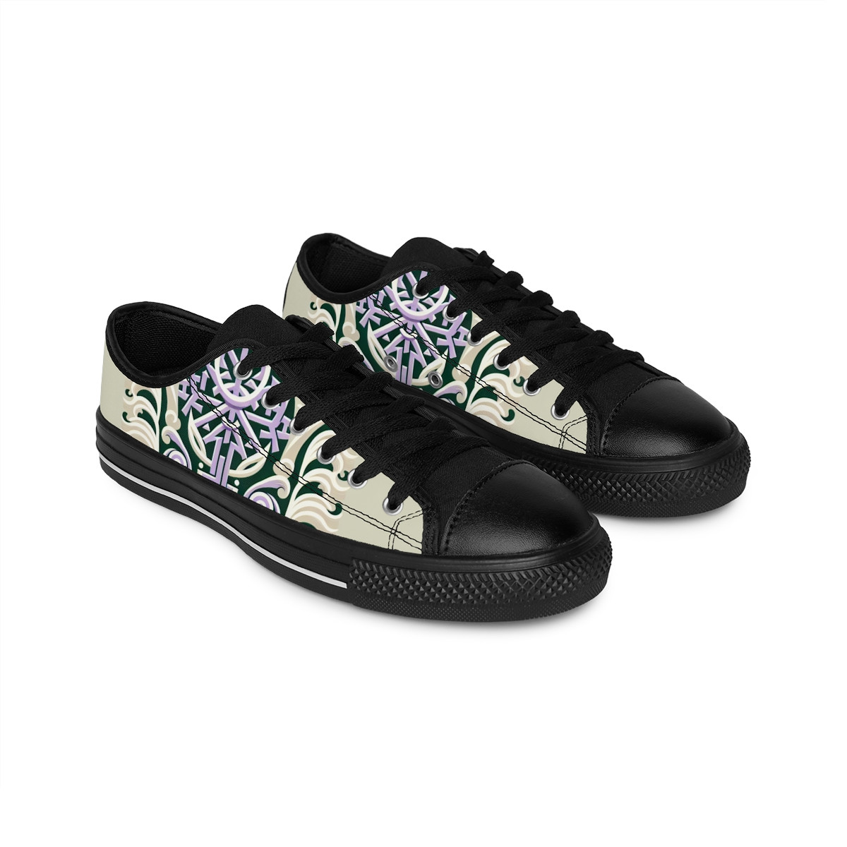 "HeritageStride Kaleidoscope Kente Sneakers" - Women's Sneakers