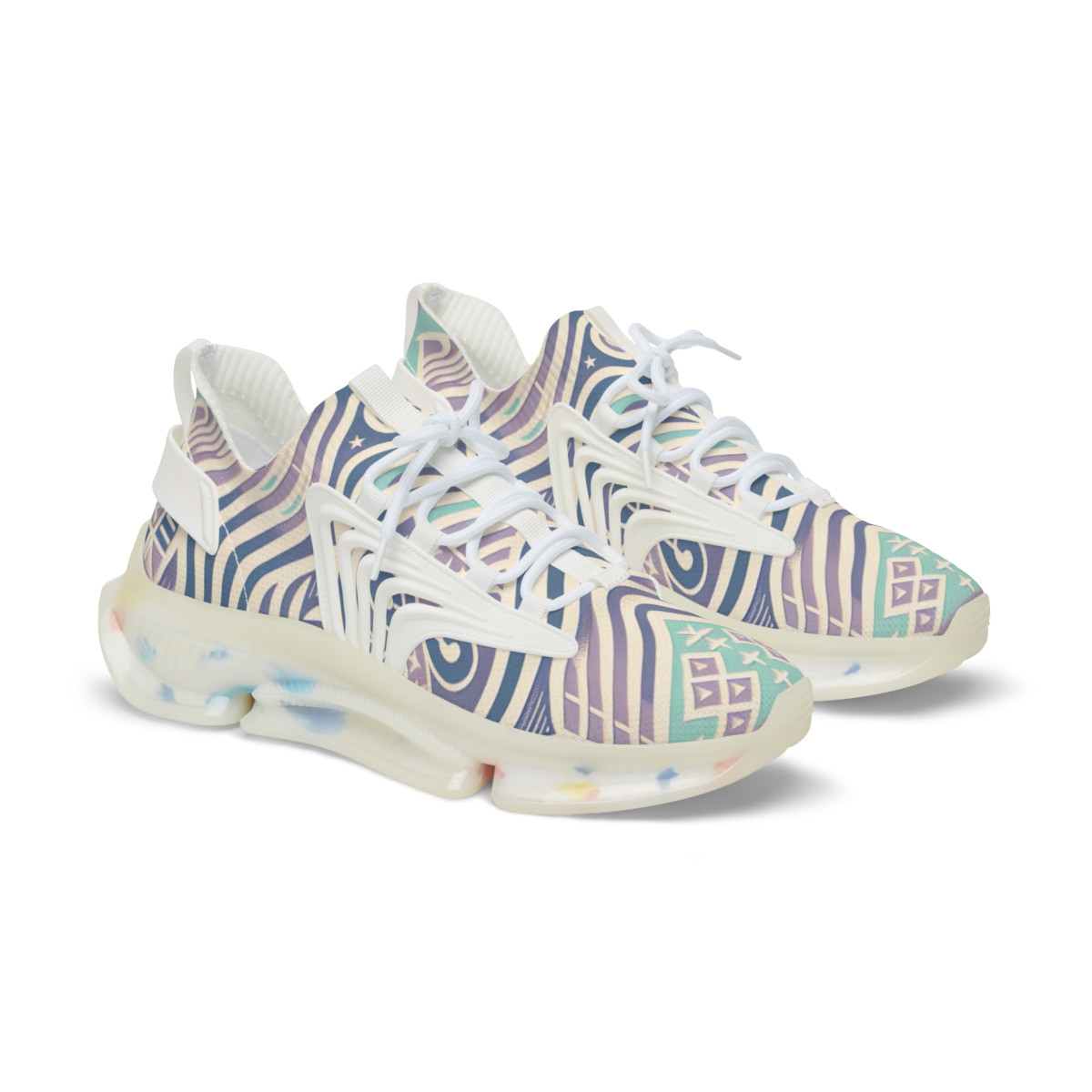 "HeritageStride Afrocentric Kente Sneakers" - Men's Mesh Sneaker