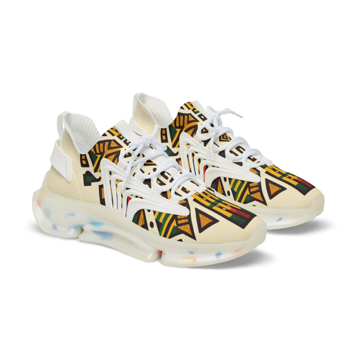 "Afro-Rhythm Kente Kicks" - Men's Mesh Sneaker