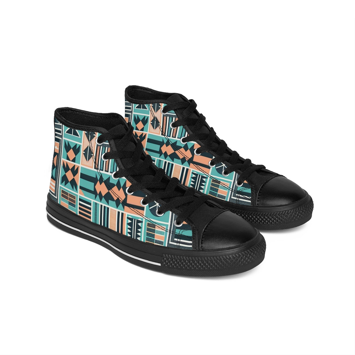 "AfroDazzle Kente Kicks" - Men's Classic Sneakers