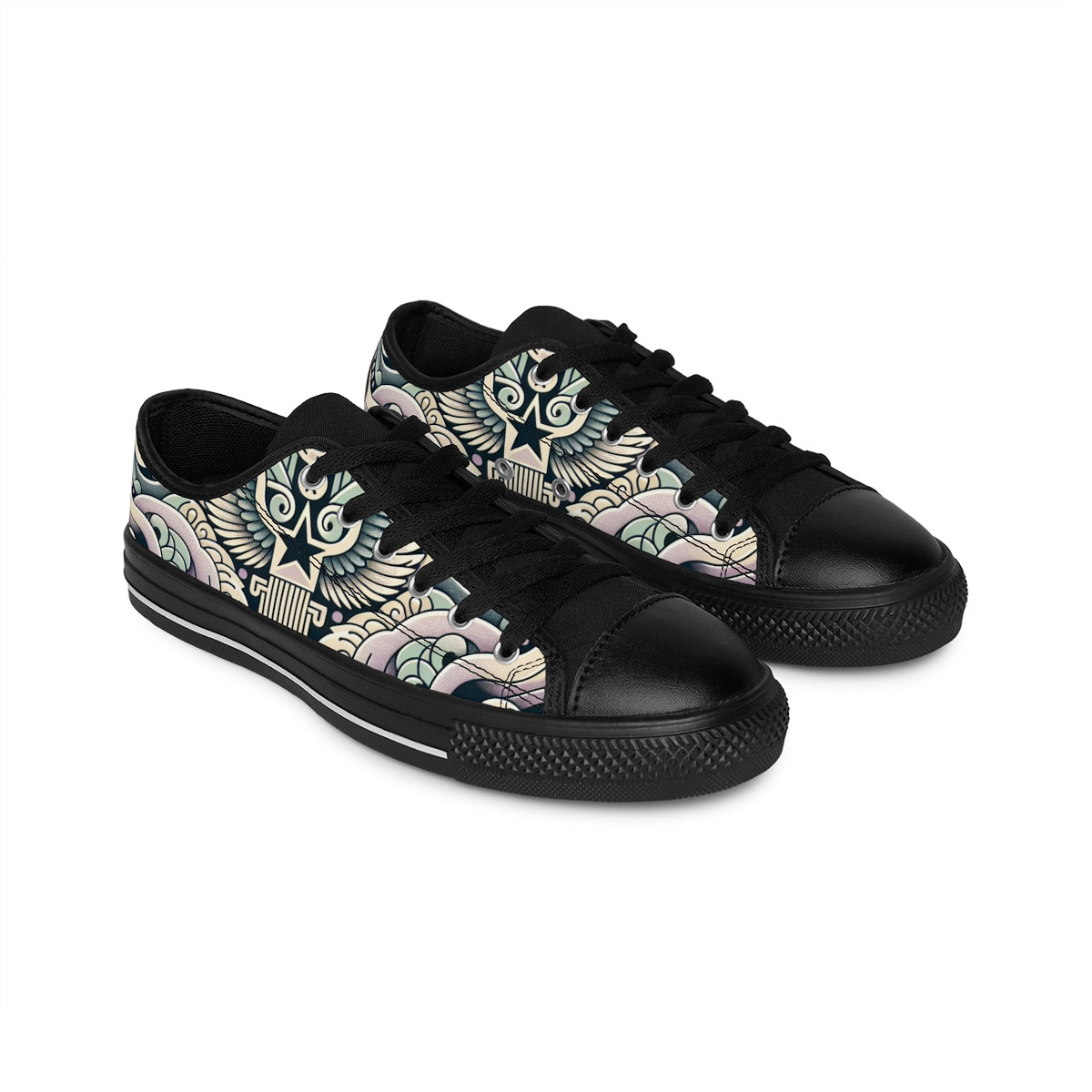 "AfroPulse Kente Kicks" - Women's Sneakers